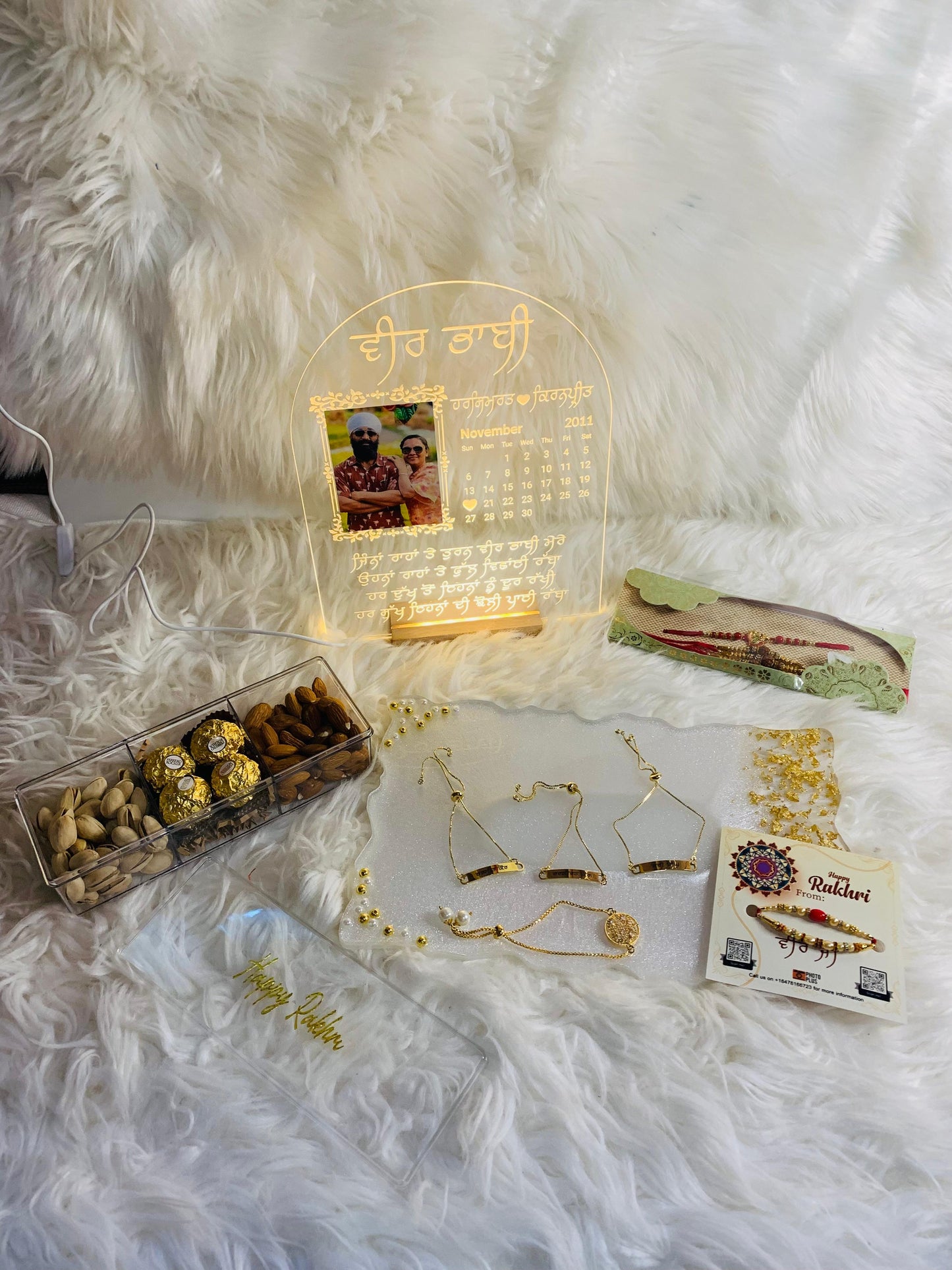 Rakhi Combo with 3D Personalized Frame – A Gift from the Heart