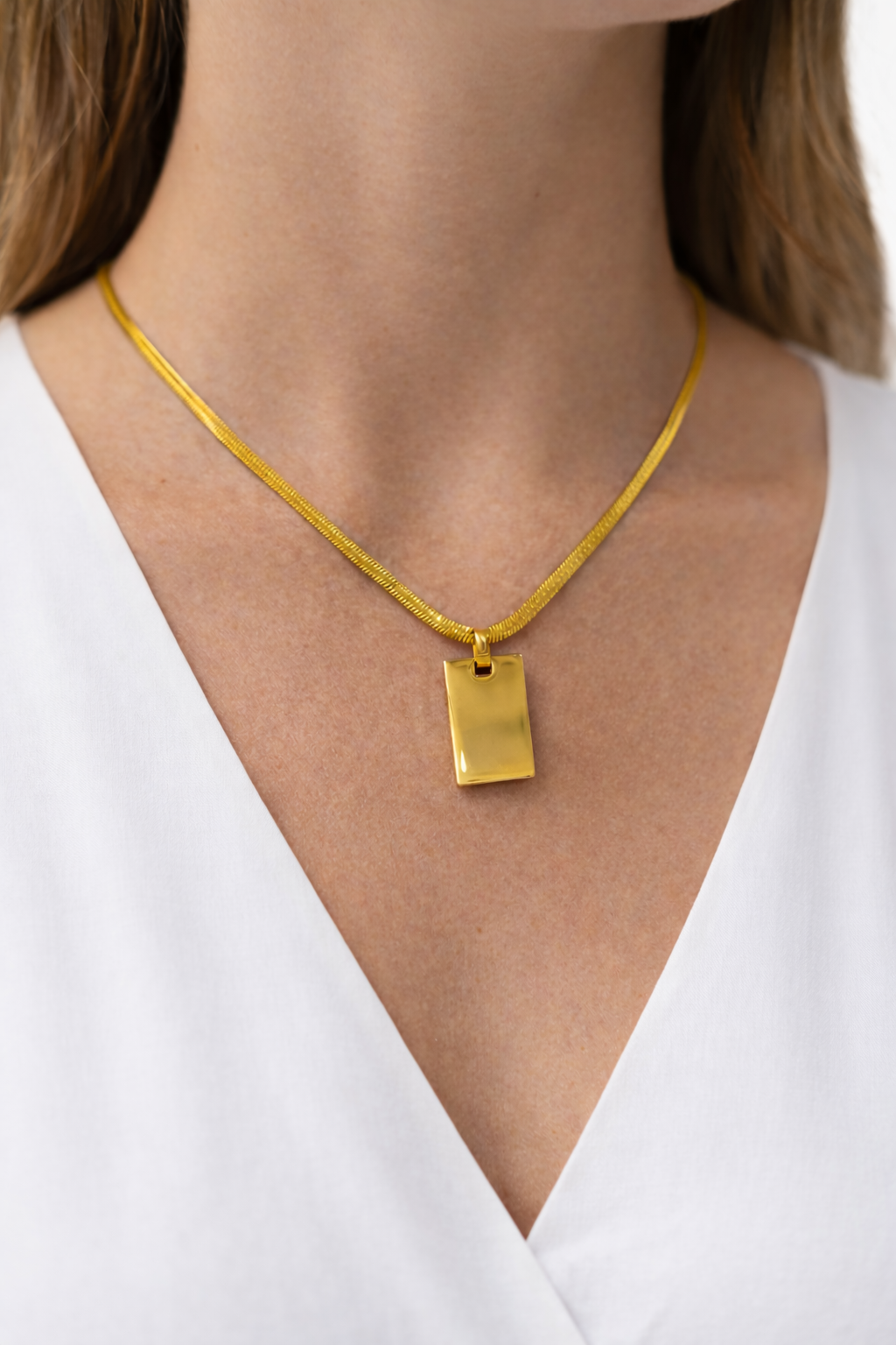 Classic Love Bar – 18K Gold Plated Pendant