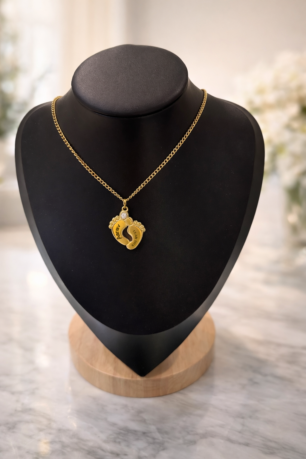 Tiny Blessings –18k Gold plated Baby Feet Necklace