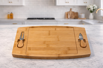 Engravable Bamboo Charcuterie Board Set