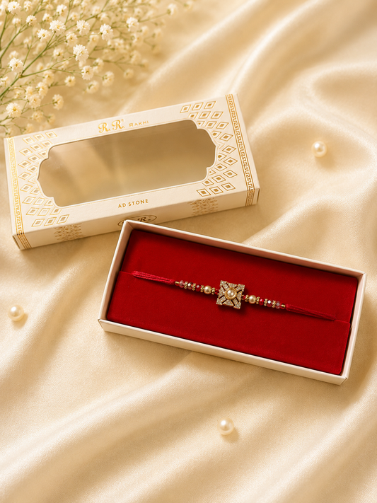 Pearl Luxe Square Rakhi