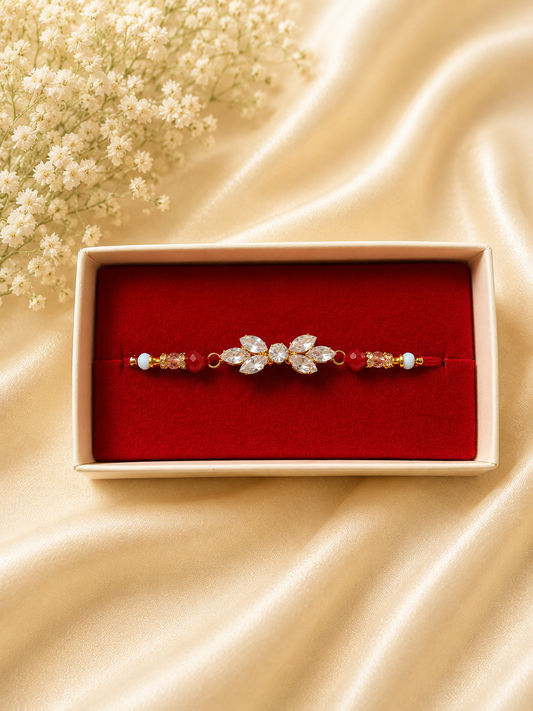 Crystal Blossom Rakhi
