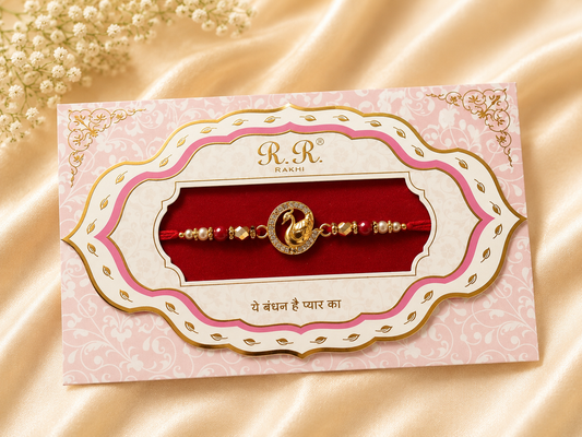 Golden Peacock Rakhi