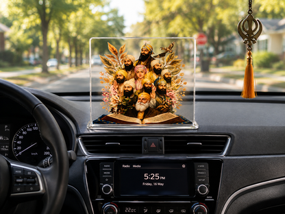 Car dashboard stand with hamper