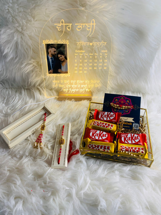 Rakhi Combo with 3D Personalized Frame – A Gift from the Heart