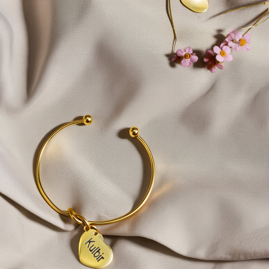18K Gold Plated Custom Engraved Bracelet