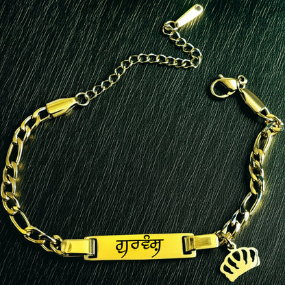 Custom Rakhri Bracelette 18k gold plated
