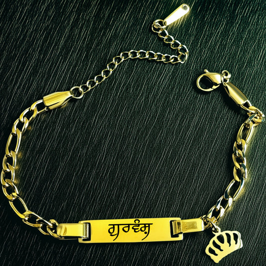 Custom Rakhri Bracelette 18k gold plated